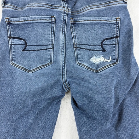 American Eagle High Rise Jeggings Size 4 Next Level Stretch Distressed - Picture 5 of 11